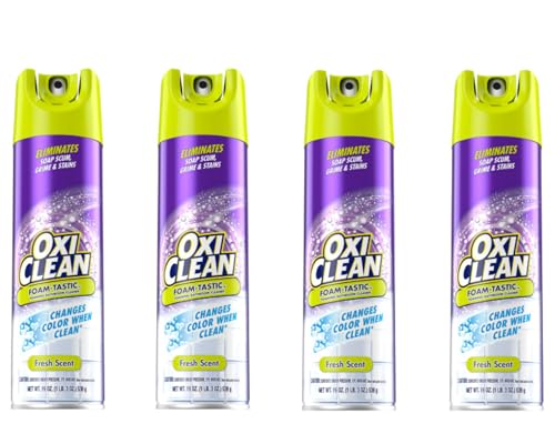 OxiClean Foam-Tastic Fresh Scent Bathroom Cleaner, 19 oz, 4 count
