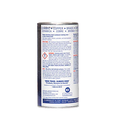 Bar Keepers Friend Cookware Cleanser & Polish (12 oz) - Cleaner, Degreaser & Stain-Remover - for Use on Stainless Steel and Copper Pots, Pans and Utensils, Glass Casserole Dishes and More (6)