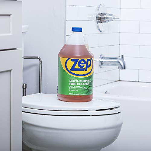 Zep Concentrated Multi-Purpose Pine Cleaner, 128 oz (Pack of 2), Pine Cleaner Concentrate, Removes Grease & Grime, Cleans and Deodorizes with a Fresh Pine Scent
