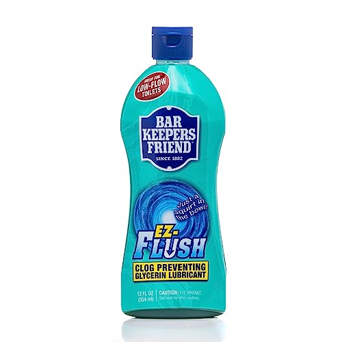 Bar Keepers Friend EZ-Flush Liquid Toilet Flushing Aid (2 x 12 Oz) Helps Prevent Clogging, Odor, Residue in Regular, Low-Flow, Boat & RV Toilets