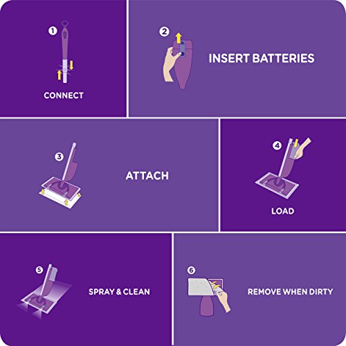 Swiffer WetJet Multi-Purpose Floor Cleaner Solution with Febreze Refill, Hardwood Floor Cleaner, Lavender Scent, 1.25 Liter -42.2 Fl Oz (Pack of 2)