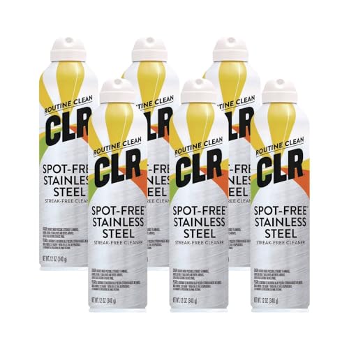 CLR Stainless Steel Cleaner, Citrus, 12oz Can, 6/Carton