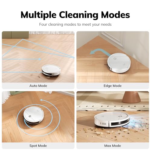 ILIFE V2 Robot Vacuum Cleaner, Tangle-Free Suction, 120 Mins Runtime, Slim, Self-Charging Robotic Vacuum Cleaner, Ideal for Pet Hair and Hard Floors