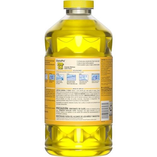 CloroxPro Pine-Sol Multi-Surface Cleaner, Clorox All Purpose Cleaner, Tackles Allergens, Odor, Dirt, Grime and Grease, Lemon Fresh, 80 fl. oz., Pack of 3