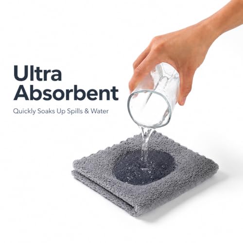 Neessno 12 Pack Cleaning Cloth,Ultra Soft Absorbent Quick Drying Microfiber Cleaning rags,No scratches,Reusable,Washable,Lint Free Cleaning Towels for Kitchen,Window,Glass,car,11.8"×11.8",(Multicolor)