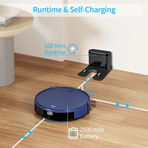 Robot Vacuum and Mop Combo, 2 in 1 Robot Mop and Vacuum, Robotic Vacuum Cleaner with WiFi/App, 2000Pa Suction, 230ML Water Tank, Self-Charging, Slim, Ideal for Hard Floor, Low Pile Carpet, Pet Hair