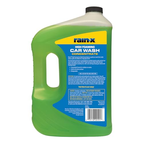 Rain-X 620191 Car Wash - 100 fl oz. High-Foaming, Concentrated Formula for Greater Cleaning Action, Safely Lifting Dirt, Grime and Residues for an Exceptional Clean
