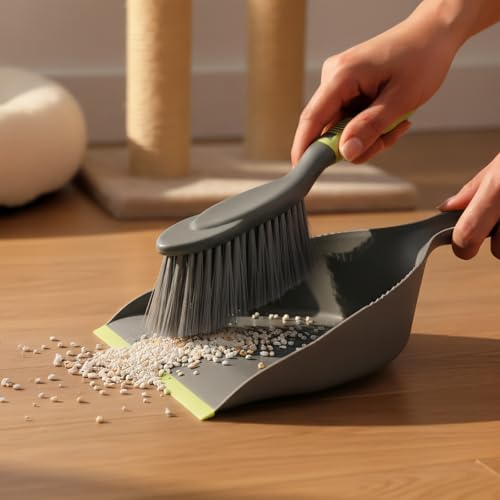 WDDBHSKN Dust pan Broom Dustpan Brush - Dust Pans with Brush, Dustpan and Brush Set, Handheld Broom and Dustpan Set are Used to Clean Kitchens, Floors, Tables, and Animal Cages.