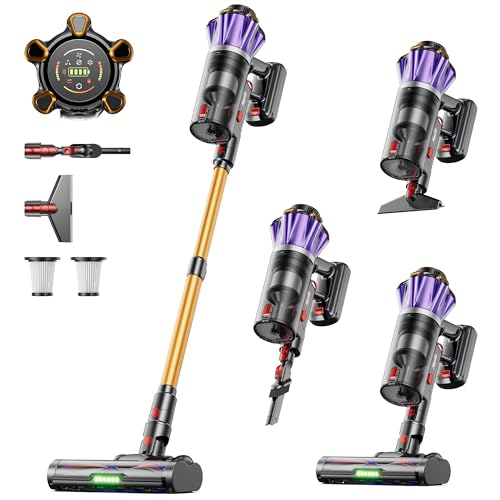 Migusky Cordless Vacuum Cleaner, 650W 55Kpa 70Mins Cordless Stick Vacuum with Hurricane Mode, 1.8L Cup, Anti-Tangle Vacuum Cordless, Self-Standing Vacuum Cleaners for Home Pet Hair Carpets