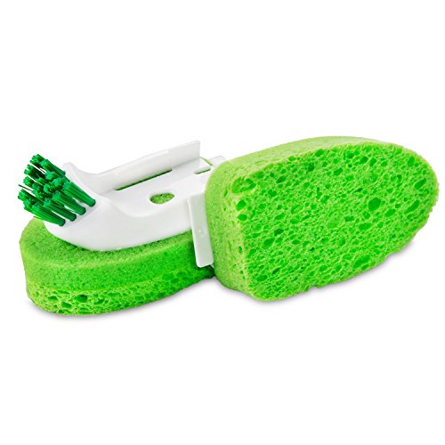 Libman Polypropylene & Recycled PET Soap Dispensing Brush Refill with Scraper(2-Pack) - 1 Each