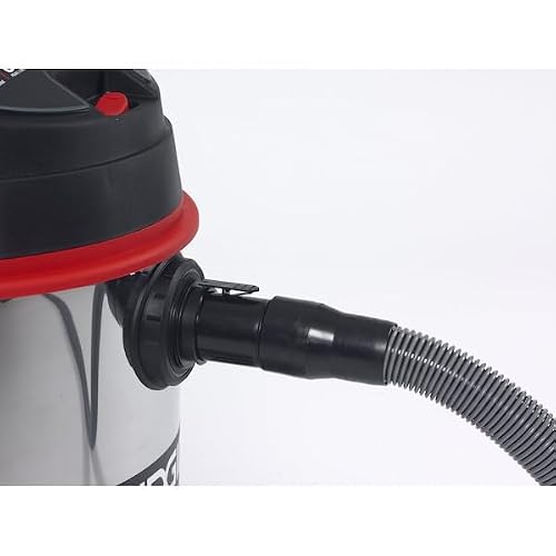 RIDGID 50353 1610RV Stainless Steel 16-Gal. Wet Dry Shop Vacuum with Cart, 6.5 Peak HP Motor, Large Wheels, Pro Hose, Drain, and Blower Port, Red