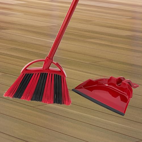 O-Cedar One Sweep Broom & Step-On Dustpan Set | Patented Wave Bristles Remove Over 99% of Dirt in One Pass | Lightweight & Quiet for Pet-Friendly Cleaning