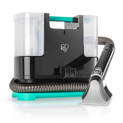 IRIS USA Carpet Spot Cleaner Machine 110V with Auto Spray for Low Pile Carpet, Couch, Sofa, Upholstery, Car Detailing, Shallow Berber Rug, Lightweight Portable Chemical-Free Stain Remover, 1000mL Tank