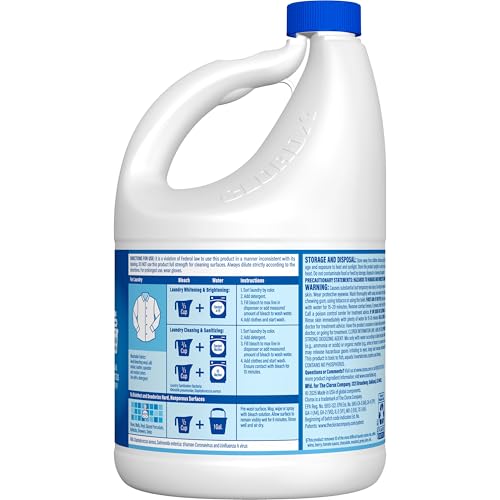 Clorox No Splash Bleach, 117 Fluid Ounces (Package May Vary)