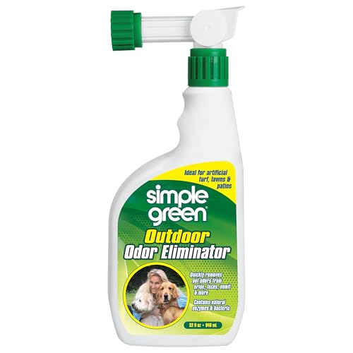 Simple Green Outdoor Odor Eliminator for Pets, Dogs, Ideal for Artificial Grass & Patio (32 oz Hose End Sprayer)