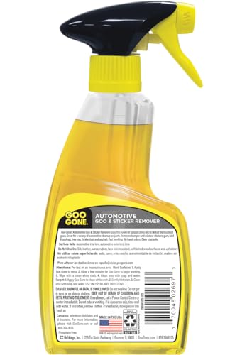 Goo Gone Automotive - Cleans Auto Interiors/ Bodies and Rims, Removes Bugs & Stickers - 12 Fl. Oz.