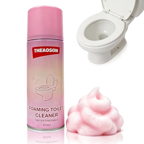 VIVIPOMEIO Foaming Toilet Cleaner Pump, Thick Clinging Foam for Easy Scrubbing, Pressurized Foam Spray for Toilet Bowl Stain & Odor Removal, Multi-Surface Bathroom Cleaner