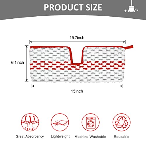 Microfiber Spray Mop Pads Compatible with Ocedar ProMist MAX Spray Mop, Reusable Mops Refill for Oceda Promist Dust Mop, Dual-Action Washable Flip Mops Pads Replacement for Dry and Wet Floor Cleaning