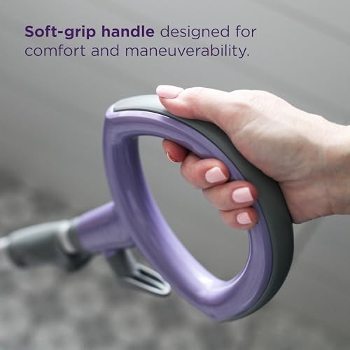 Shark Steam Pocket Mop with 2 Washable Double-sided Pads, Steam Sanitization, Swivel Steering, Lightweight, Steam Cleaner for Sealed Hard Floors, Hardwood, Marble, Tile, Purple, S3501