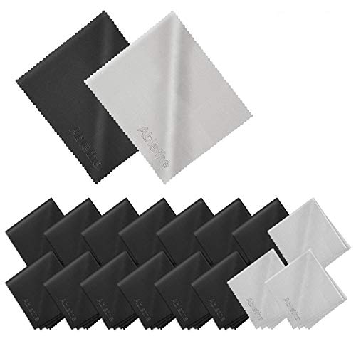 18 Pack Premium Microfiber Cleaning Cloths for Glasses, Glasses Cleaning Cloth for Cleaning Lenses, Screens, Cameras, Cell Phone, Eyeglasses, LCD TV Screens, Tablets and More