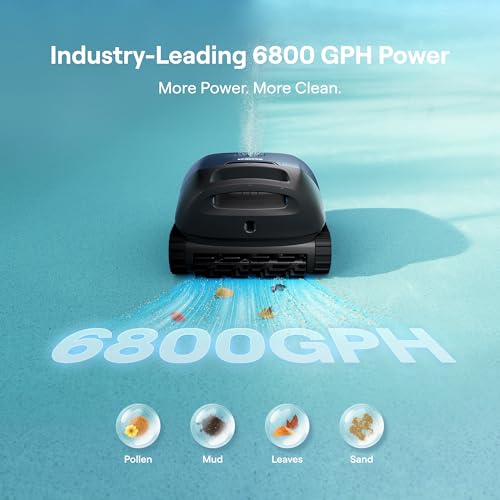 Beatbot Sora 10 Cordless Pool Vacuum Robot for Inground & Above Ground Pools, 6800 GPH Suction, Floor/Wall/Waterline/Shallow Area Cleaning, Waterline Parking, 300 Mins Runtime, Midnight Blue