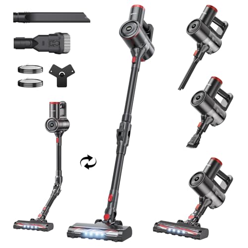 RONEAIR Cordless Vacuum Cleaners for Home,40Kpa 45Mins Vacuum Cleaner Cleans Under Furniture Without Bending,Self-Standing,Powerful Stick Vacuum Cordless for Pet Hair,Hard Floors,Carpets,Car