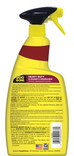 Goo Gone Heavy Duty Cleaner & Degreaser Spray With Microfiber Cleaning Towel – Cuts Through Tough Grease, Oil & Grime - 32 Oz (1 Pack + Towel)