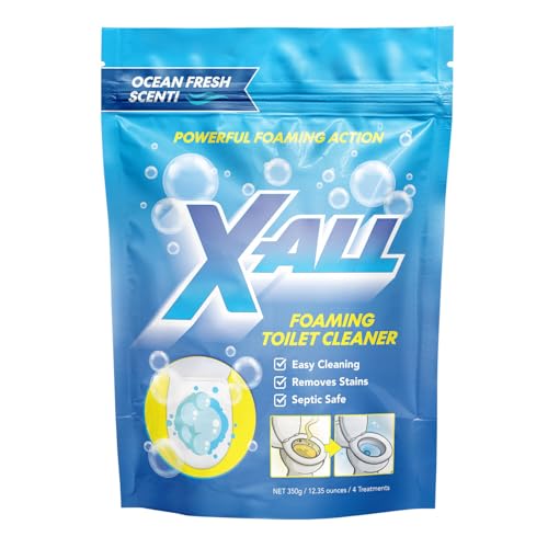 X-ALL Foaming Toilet Cleaner, Self-Activating Powder for Deep Cleaning, Fights Stains, Limescale and Mineral-Buildup (2)