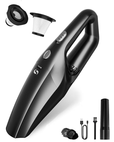 SERVOMASTER Handheld Vacuum Cordless, Car Vacuums Powerful with Rechargeable Battery, Portable Hand Held Vacuum Cordless with Washable HEPA Filter, Mini Vacuums Kit for Men and Women