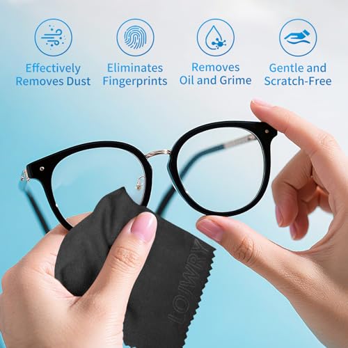 LOJWRY Eye Glass Clean Cloths 6*7in 6 Pcs, Individually Wrapped, High-Density, Ultra Soft, Scratch-Free Premium Microfiber Cleaning Cloth for Glasses, Camera Lens, Screen, Electronics, Tv, Eyeglass.