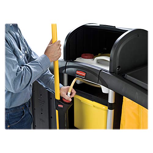 Rubbermaid Commercial Products HYGEN Pulse Single Sided Microfiber Spray Mop Kit for Hardwood/Tile/Laminated Floors Yellow Perfect for Kitchen/Lobby/Bathroom Cleaning