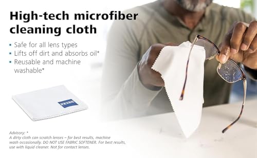 ZEISS MicroFiber Lens Cleaning Cloth (Pack of 2) JUMBO SIZE