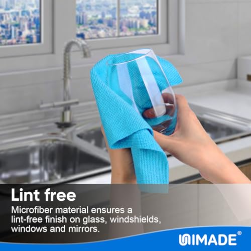 UNIMADE Microfiber Cleaning Cloth, 10 Pack Reusable Microfiber Towels for Cars Lint Free Cleaning Shop Towel Rags for Home Kitchen Automotive Bar Mechanic Restaurant Garage, 11.5"x 11.5", Multicolor