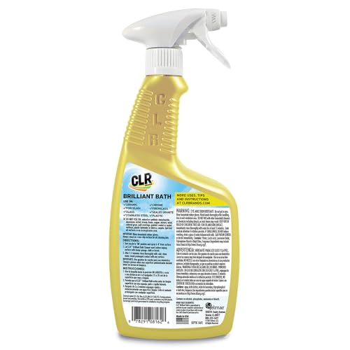 CLR Brilliant Bath Foaming Action Bathroom Cleaner Spray - For Use on Toilets, Baths, Showers, Sinks, Glass, Stainless Steel - Lavender Scent, 26 Ounce Bottle (Pack of 2)
