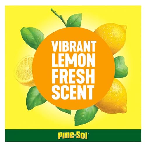 Pine-Sol Multi Surface Cleaner, 2 Pack, Concentrated Multi Purpose Cleaner and Degreaser for Kitchen and Bathroom, Makes 5 Gallons, Lemon Fresh Scent, 10.75 oz. Each
