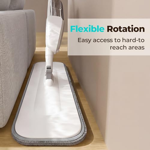 Spray Mop, Wet Dry Hardwood Floor Cleaning Mop with Washable Reusable Pad, with 500ML Sprayer for Tile, Wood, Laminate, Vinyl & Marble Floor Cleaning