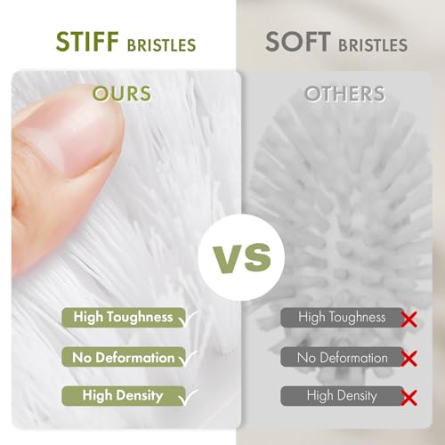 Amazer Scrub Brush for Cleaning Comfort Grip Shower Scrubber Flexible Stiff Bristles with Handle Heavy Duty Cleaner Brush for Tub Sink Carpet Floor - Pack of 2 (Blue+Green)