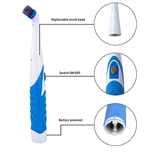 Electric Cleaning Brush with 4 in 1 Multiple Brush Heads,Indoor Household Cordless Motorized Brush for Bathroom Toilet Kitchen Tile Crevice