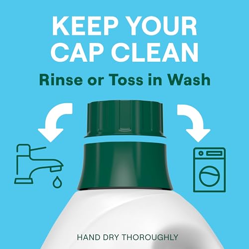 Seventh Generation Concentrated Free & Clear Laundry Detergent, 40 oz, No Dyes or Fragrance, Sensitive Skin Liquid Laundry Soap Targets Stains and Everyday Messes With Biobased Formula