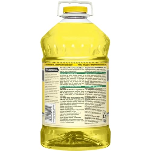 Pine-Sol Multi Surface Cleaner, Lemon Fresh Scent, All Purpose Cleaner and Degreaser for Kitchen and Bathroom, 100 oz Each, Plus Microfiber Cloth