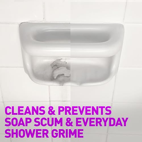 WET & FORGET Shower Ultra Cleaner Mist Fresh Scent No-Scrub Weekly Bathroom Spray for Fiberglass, Tile, Glass, Grout & More, 1 Spray and 1 Refill, 20oz each