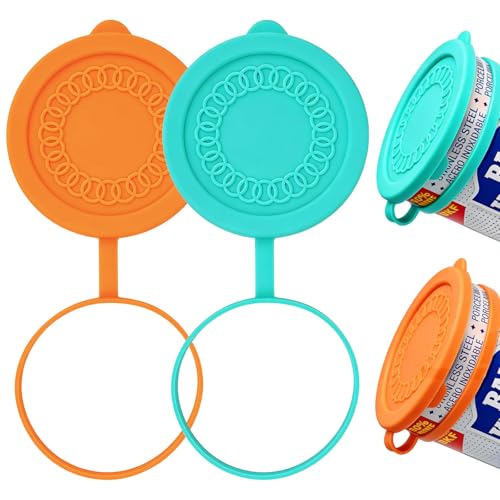 2Pack Silicone Powder Cleanser Lids for Bar Keepers Friend,Comet,Ajax Powder Cleanser 12oz&21oz Powder Cleanser Cover Cap Moisture Resistance,Cleanser Accessory Keep Powder Dry