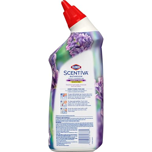Clorox Scentiva Bathroom Toilet Cleaning Gel, Lavender and Jasmine, 24 Fluid Ounces (Pack of 2)