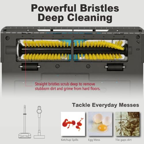 M DOVIA ZenFloor Cordless Hard Floor Cleaner Machine, Floor Scrubber with Power Bristle Brush Roll, Lightweight, Fast Dry, Ideal for Hardwood, Tile, Vinyl, Laminate｜One-Quick Battery Ecosystem