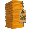 Chemical Guys Professional Grade Premium Microfiber Towels for Cars, Gold, 16" x 16", Ultra-Soft and Scratch-Free Car Detailing Cloths for Trucks, Motorcycles, and More - 12 Pack
