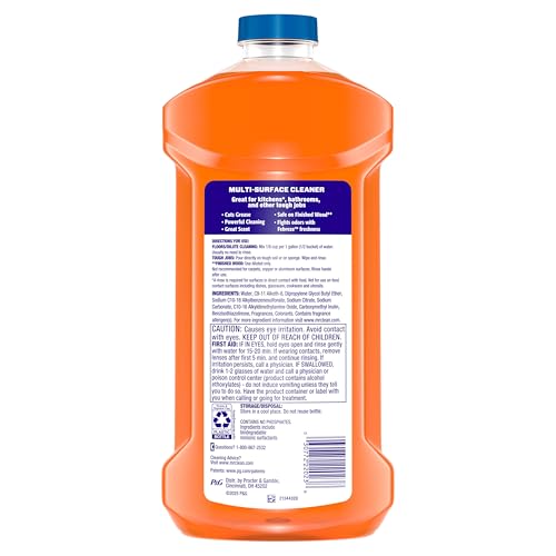 Mr. Clean All Purpose Cleaner, Mop Soap, Floor Cleaner for Mopping Home, Bathroom, & Kitchen, Cleaning Liquid for Mop & Bucket, Cleaning Supplies, Multi-Surface Dilutable, Hawaiian Aloha, 41oz