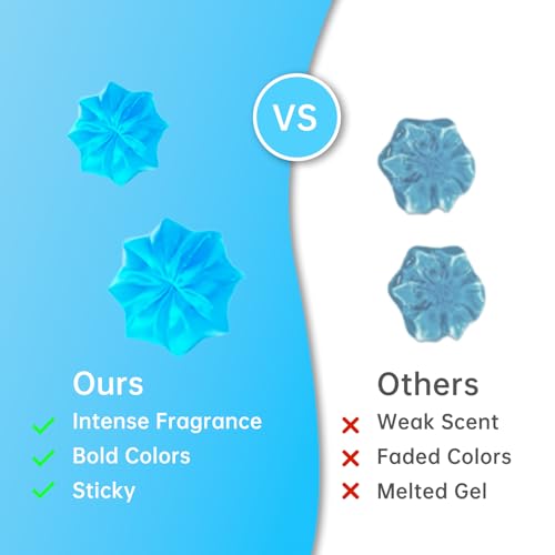 6 Packs Toilet Bowl Gel Stamp - Replacement Gel Toilet Bowl Cleaning Stamps Compatible with Scrubbing Bubbles, Stop Limescale and Rings, for Cleaning and Refreshing, 6 Pack with Dispenser