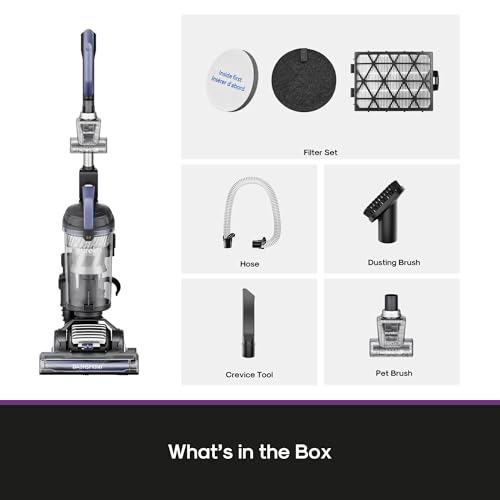 Eureka Upright Vacuum Cleaner for Carpet and Hard Floor,Powerful Vacuum with Dual Cyclone Suction,Swivel Steering,Anti-Tangle,Large Dust Cup,NEU612BL, Blue