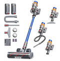 Cordless Vacuum Cleaner with 2 Batteries, 130 Mins/50KPa/600W Stick Vacuum Cleaners for Home with 3.3Ft Hose, Sofa Brush, TouchScreen AUTO-Mode, Wall Mount Charging, Scented, for Floor/Carpet/Pet Hair
