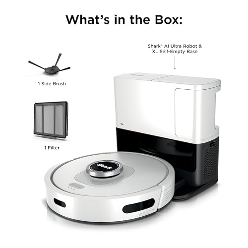 Shark Matrix Clean | Robot Vacuum Cleaner with Powerful Suction for Pet Hair, Rugs, Carpets & Hard Floors | Self-Empty Base | 60-Day Capacity | Voice Control | LiDAR Navigation | Cool Grey | AV2511AE